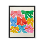 RainBows - Bright Multi Retro Rainbow Bows Framed Canvas Print Gallery Image 8