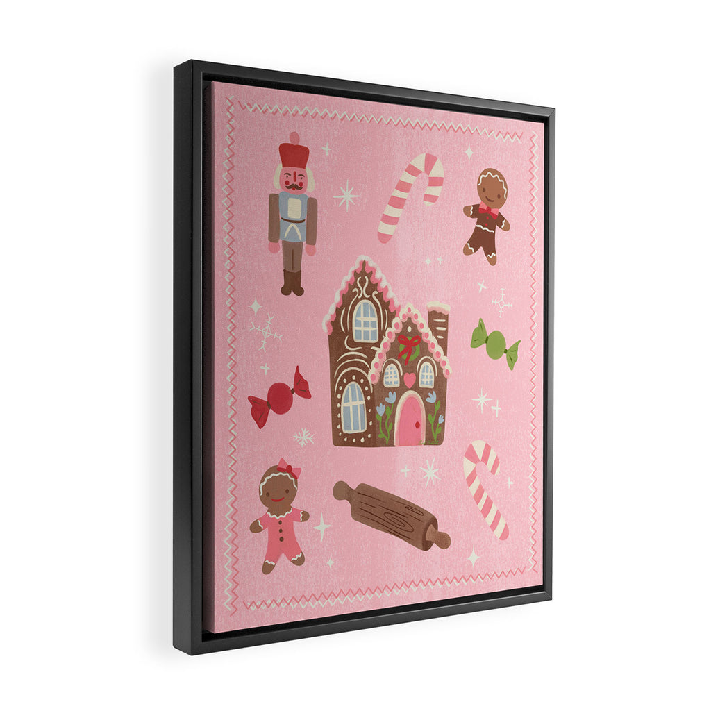 Retro Christmas Baking Wonderland Framed Canvas Print Gallery Image 2