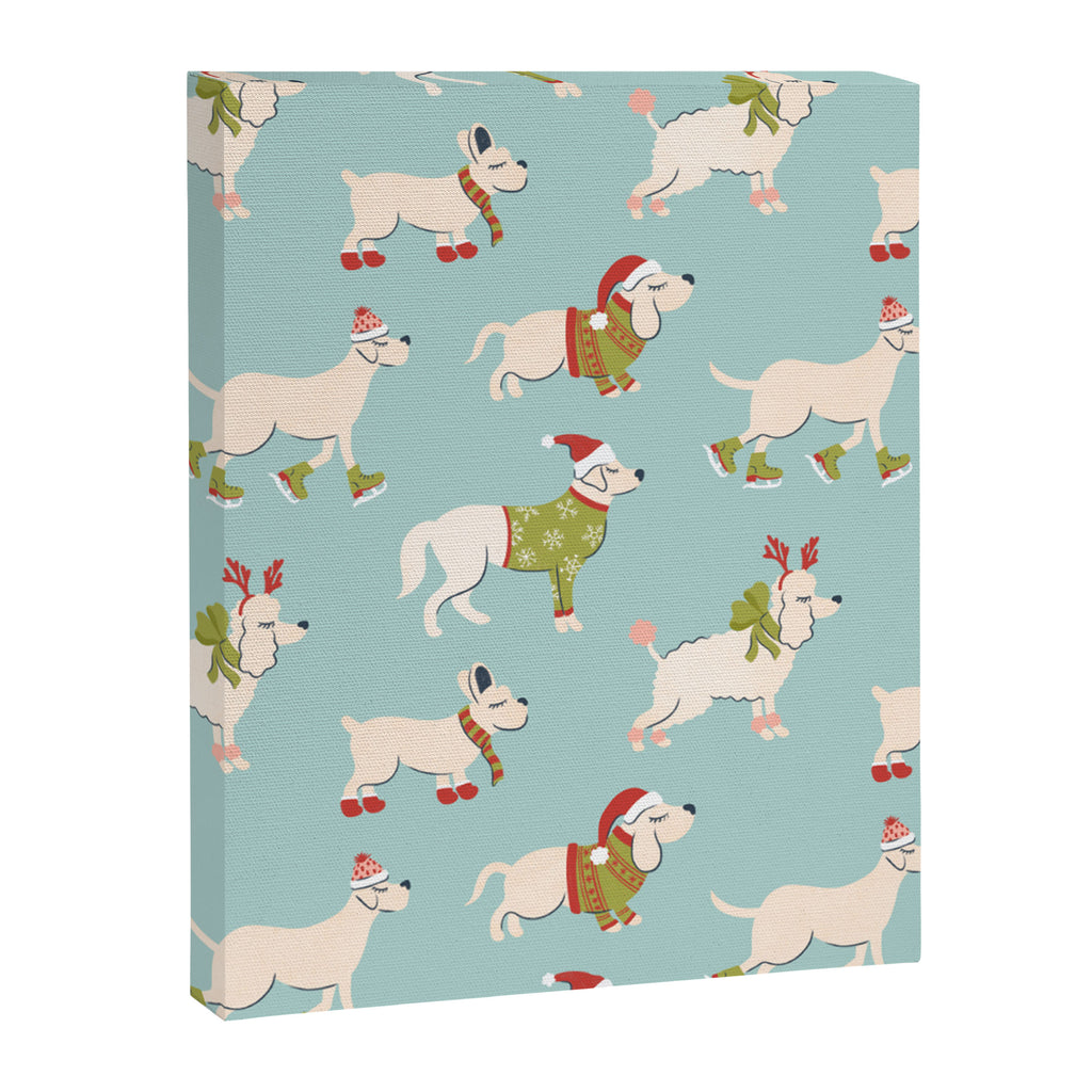 Retro Christmas - Winter Dogs Canvas Print Gallery Image 8