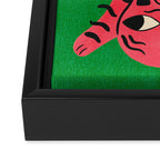 Silly Cat Rug Framed Canvas Print Gallery Image 3