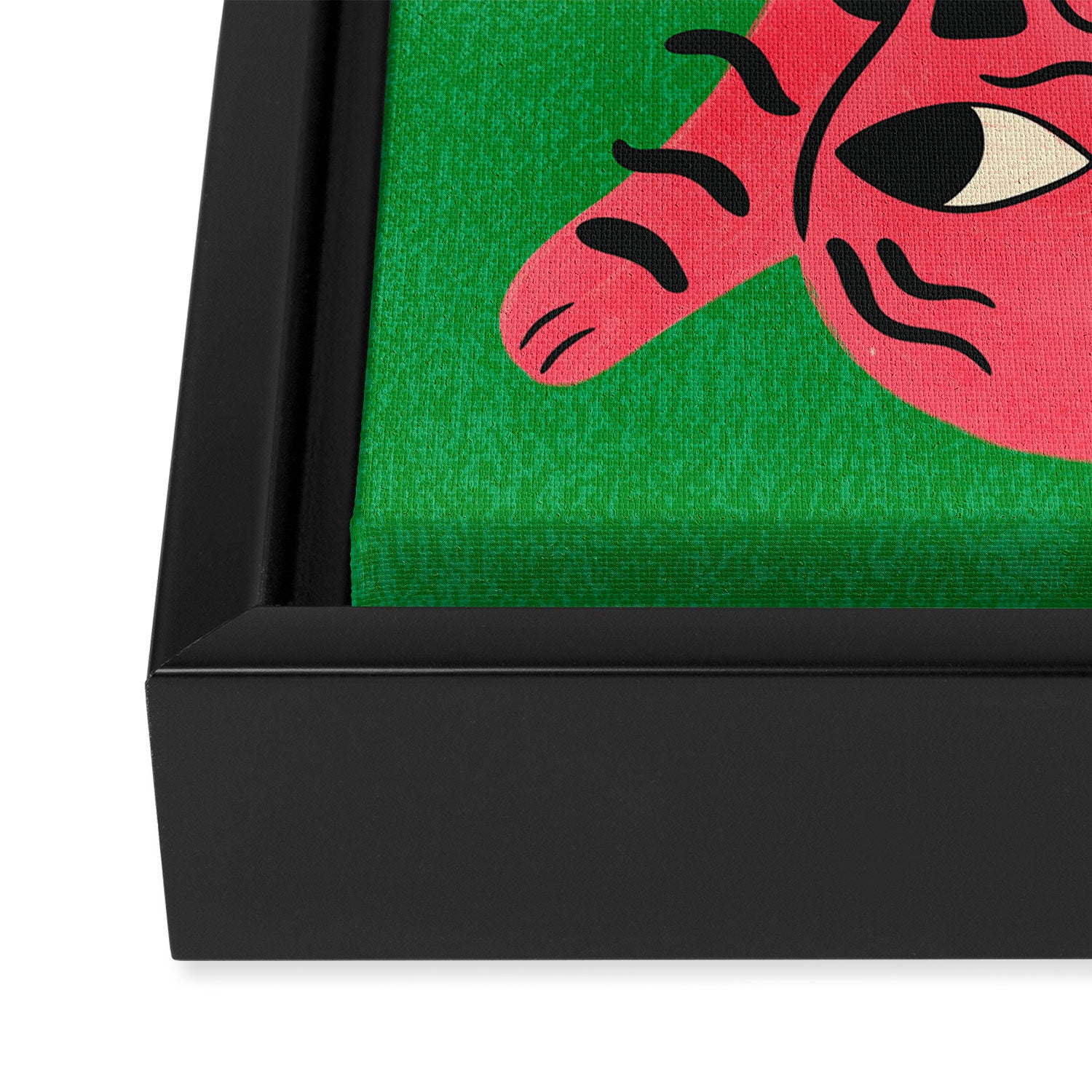 Silly Cat Rug Framed Canvas Print Gallery Image 3