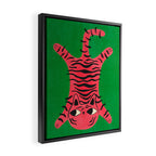 Silly Cat Rug Framed Canvas Print Gallery Image 2