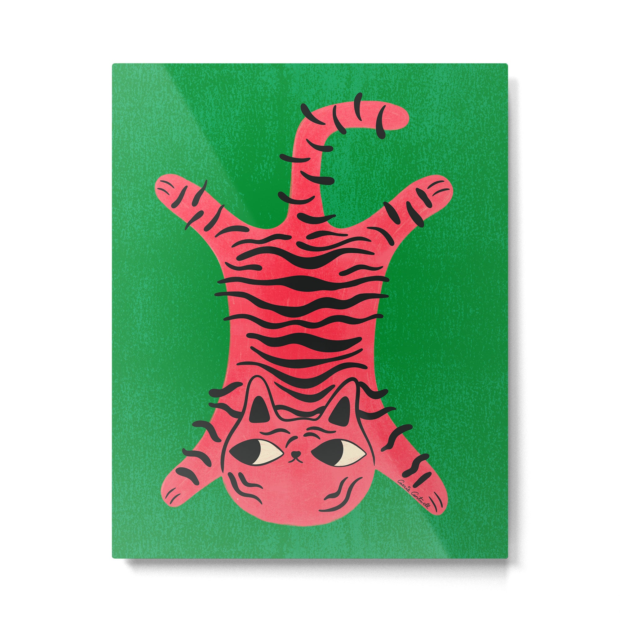 Silly Cat Rug Metal Print Gallery Image 6