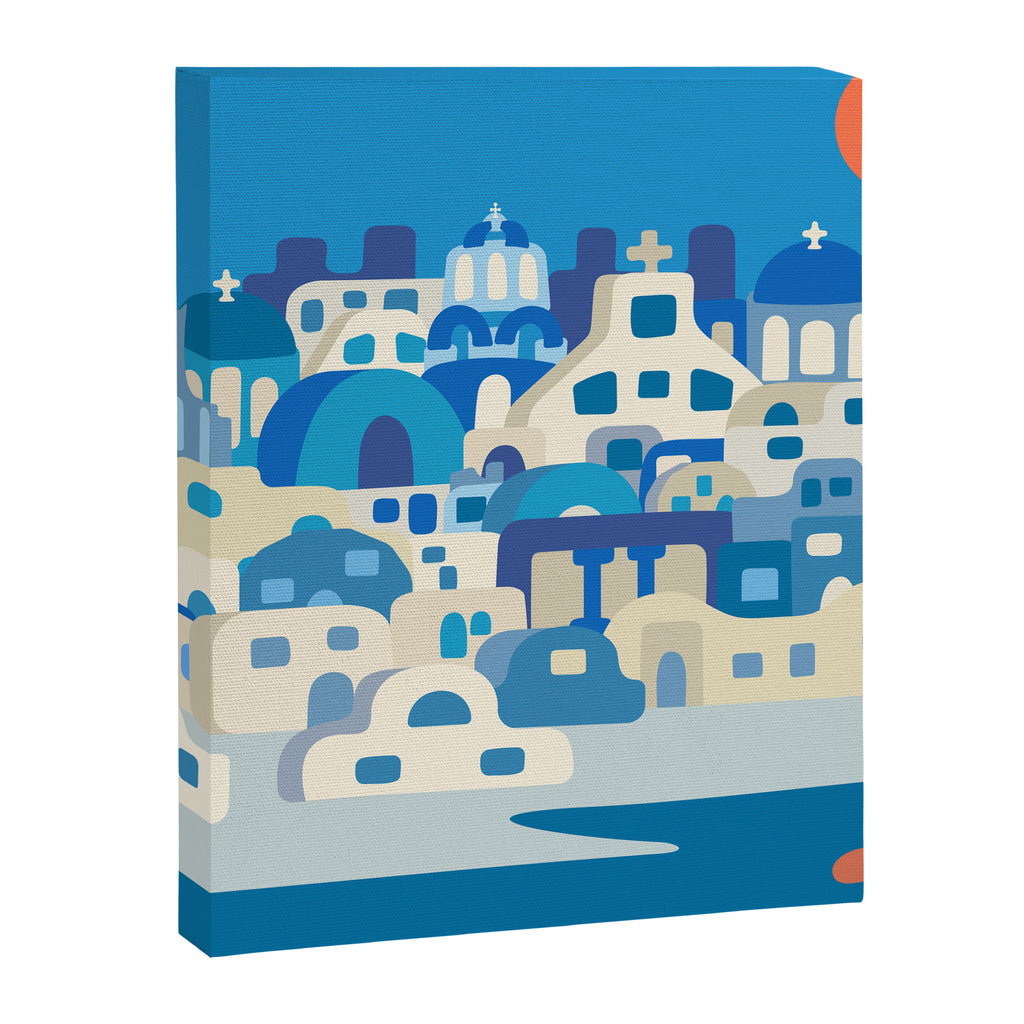 Sunny Santorini Canvas Print Gallery Image 8