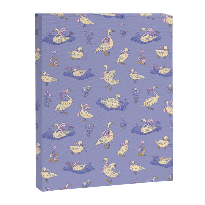 Swans With Bows - Ducks And Flowers Canvas Print Gallery Image 1