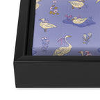 Swans With Bows - Ducks And Flowers Framed Canvas Print Gallery Image 3