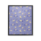 Swans With Bows - Ducks And Flowers Framed Canvas Print Gallery Image 8