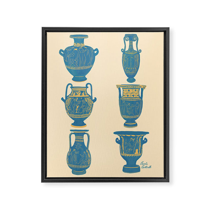 Terracotta Vessels from Italy Framed Canvas Print Gallery Image 1