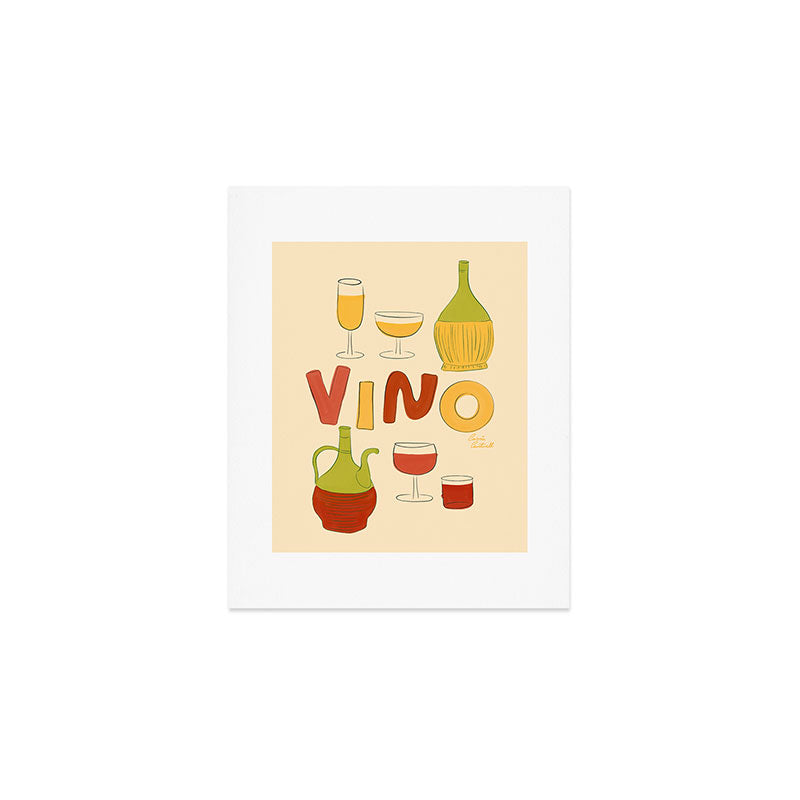 Vino Italian Wine Art Print Gallery Image 1