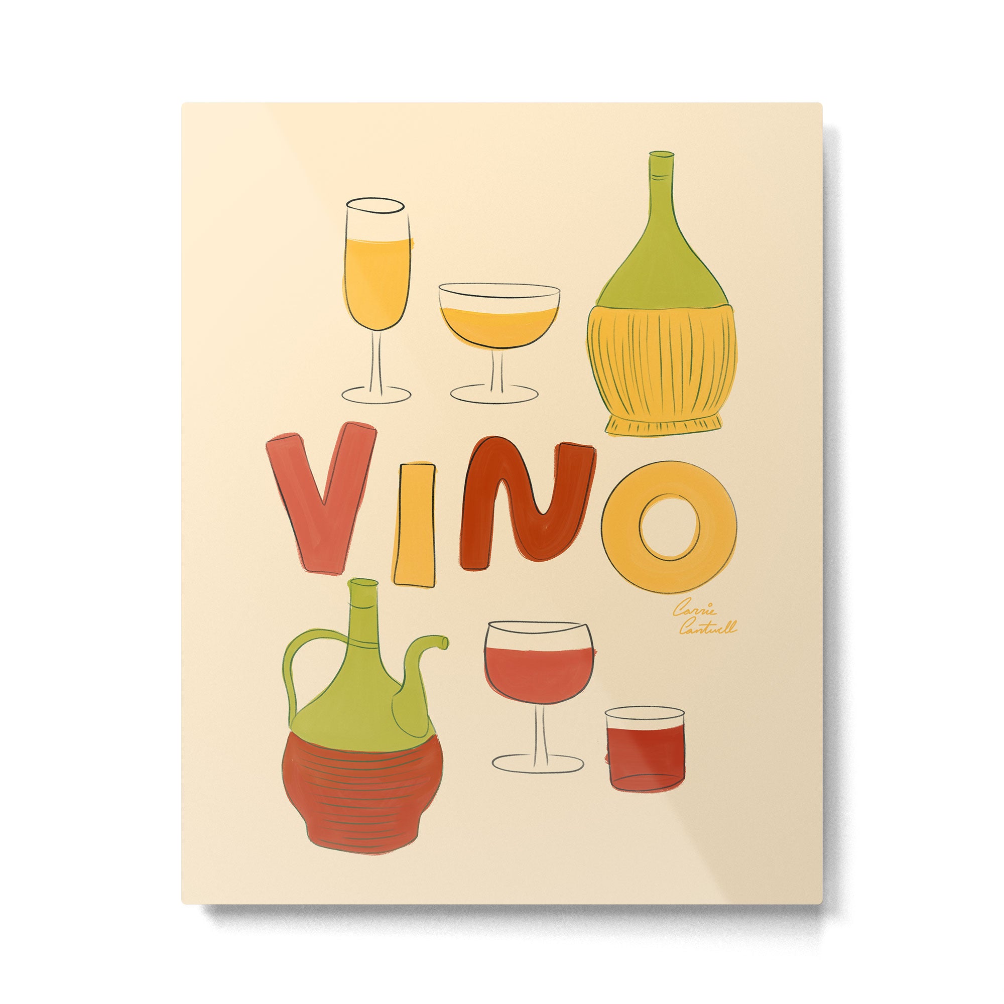 Vino Italian Wine Metal Print Gallery Image 6