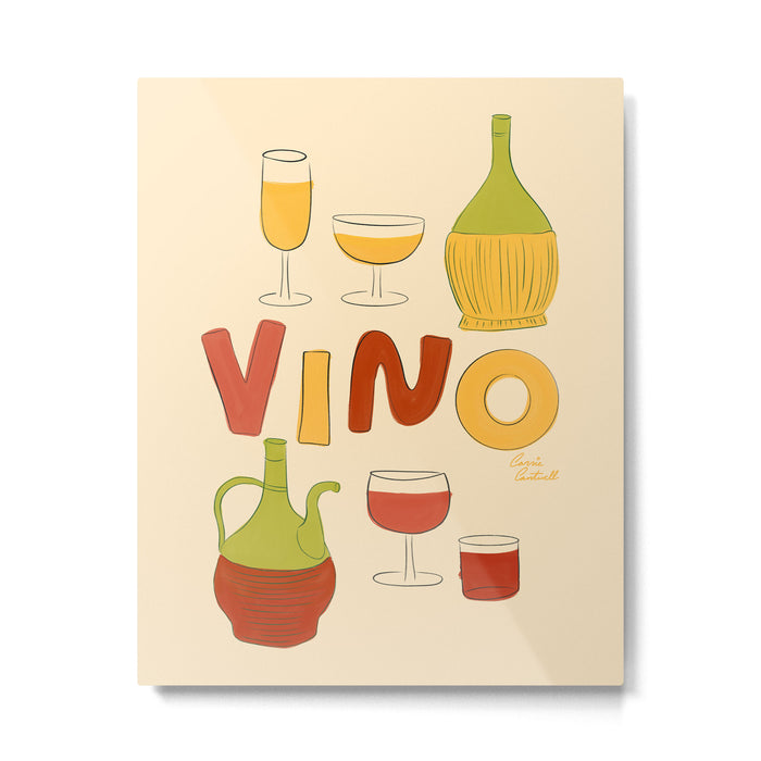Vino Italian Wine Metal Print Gallery Image 1