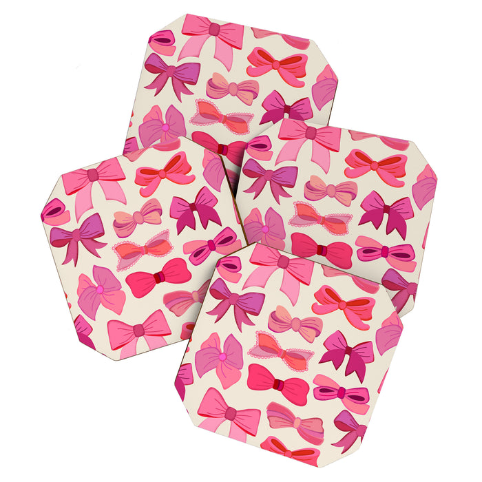 Vintage Pink Bows Coaster Gallery Image 1