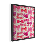 Vintage Pink Bows Framed Canvas Print Gallery Image 2