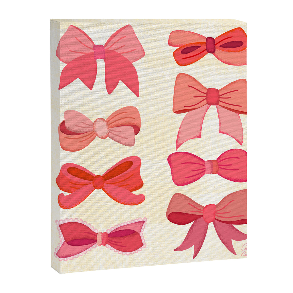 Vintage Pink Bows Canvas Print Gallery Image 8