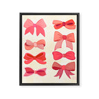 Vintage Pink Bows Framed Canvas Print Gallery Image 8