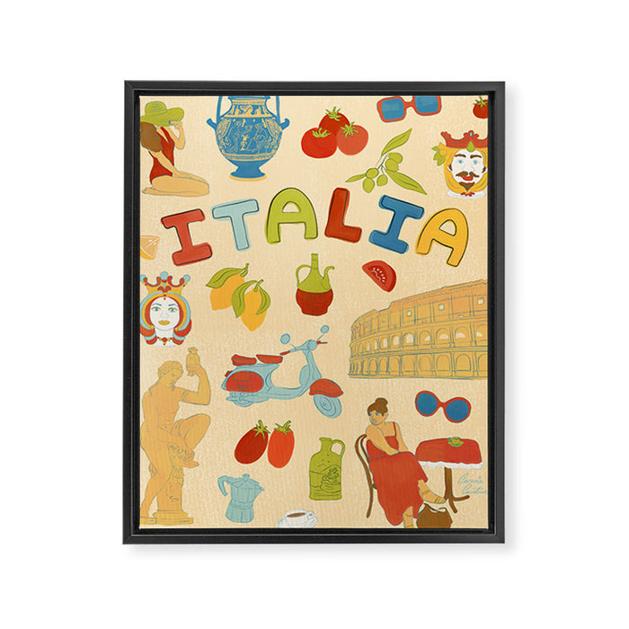 Viva Italia Framed Canvas Print Gallery Image 1