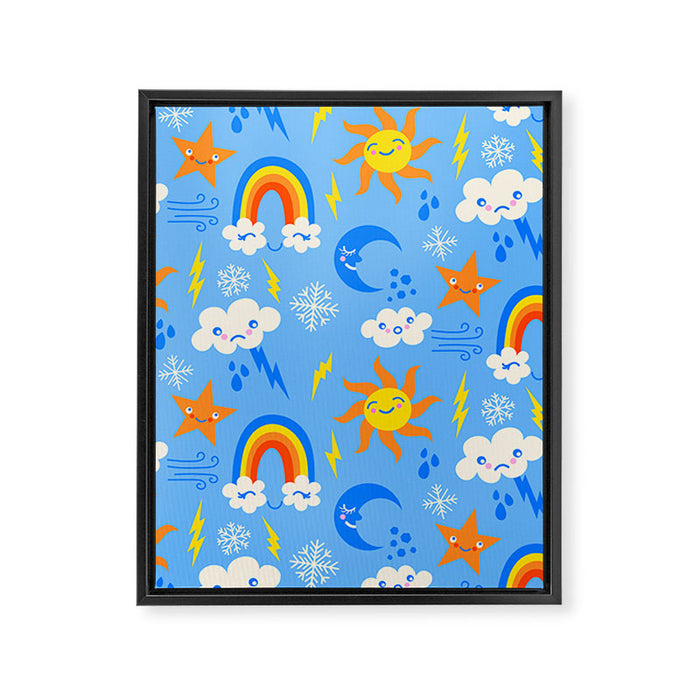Whimsical Weather Framed Canvas Print Gallery Image 1