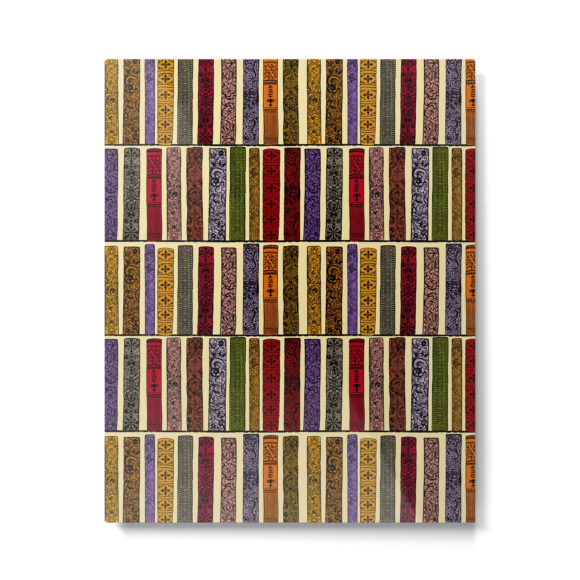 Whimsigothic Dark Academia Vintage Ornate Antique Books on Bookshelves Metal Print Gallery Image 6