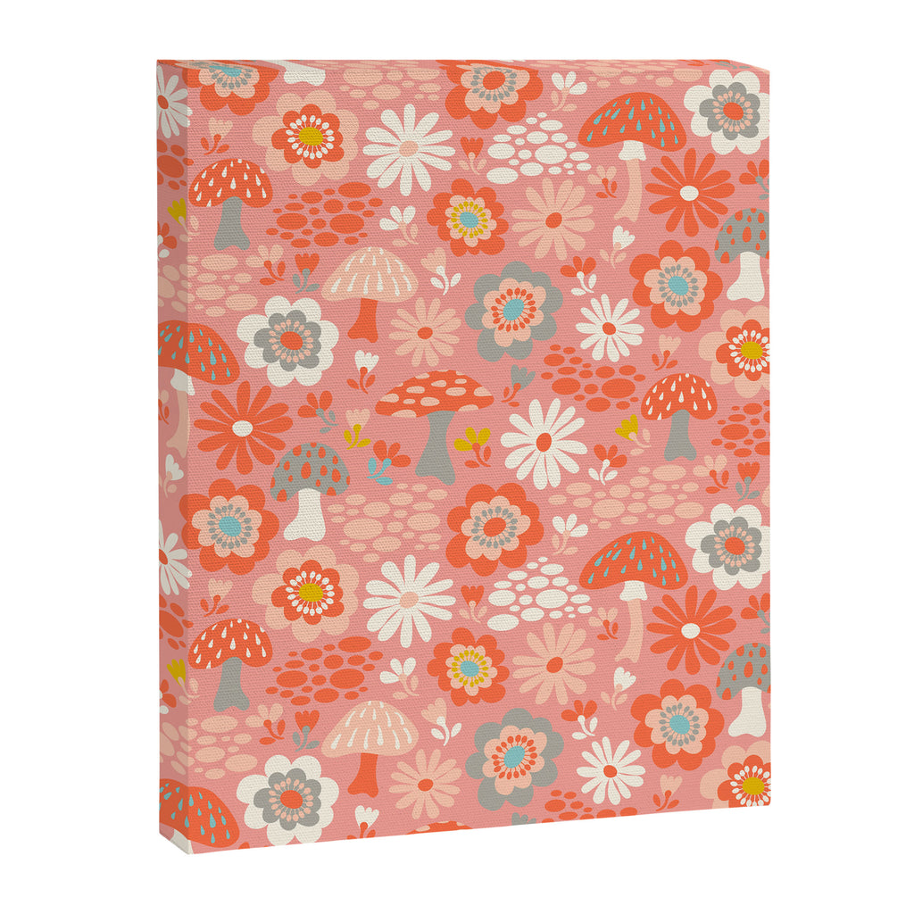 Wild Woodland Floral Mushrooms Canvas Print Gallery Image 8