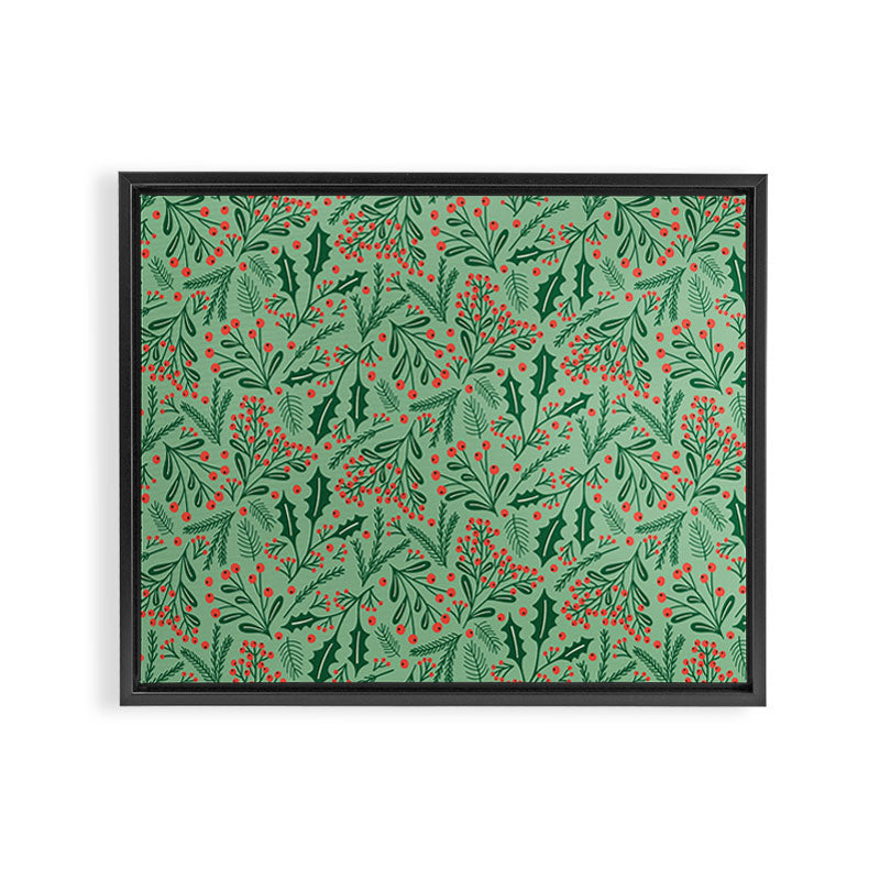 Winter Holiday Floral Framed Canvas Print Gallery Image 8