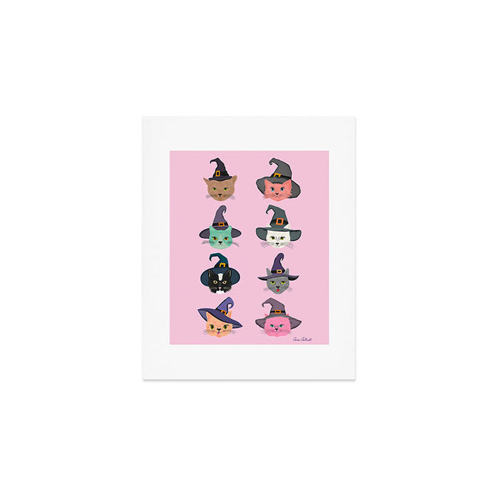 Witchy Kitties - Halloween Cats Art Print Gallery Image 1