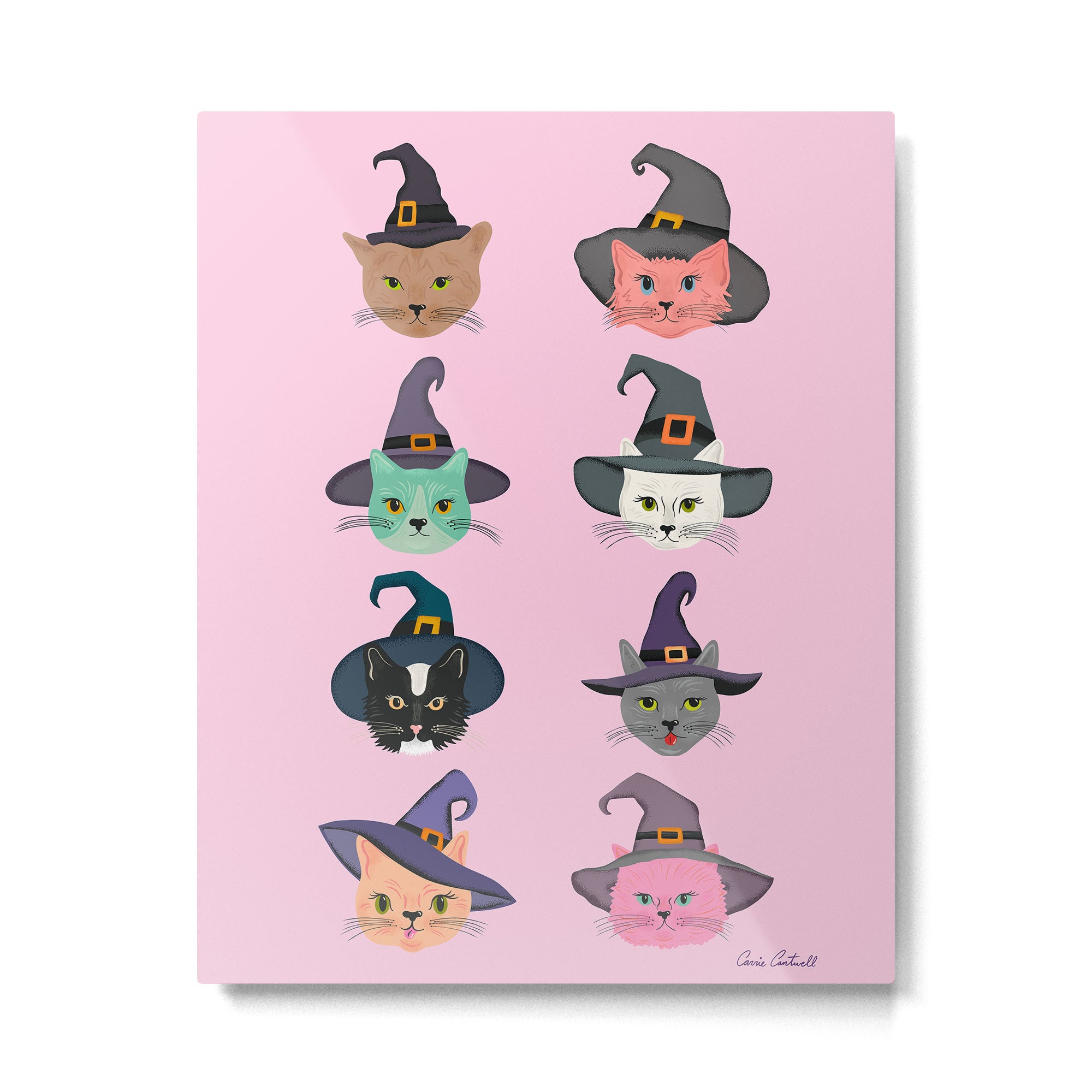 Witchy Kitties - Halloween Cats Metal Print Gallery Image 4