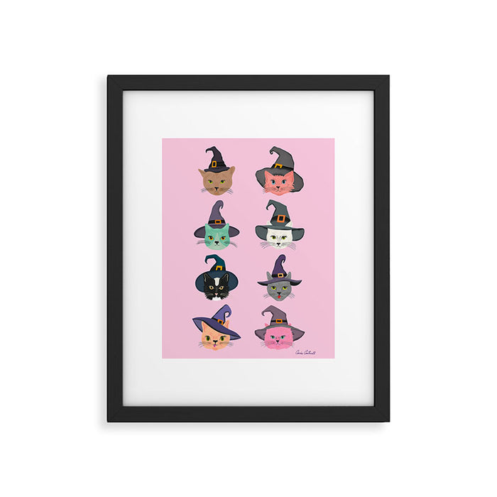 Witchy Kitties - Halloween Cats Framed Art Print Gallery Image 1