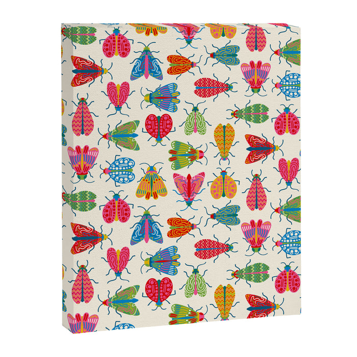 Wonderful Winged Insects - Colorful Retro Bugs Canvas Print Gallery Image 1