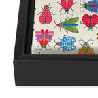 Wonderful Winged Insects - Colorful Retro Bugs Framed Canvas Print Gallery Image 3