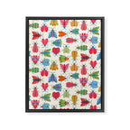Wonderful Winged Insects - Colorful Retro Bugs Framed Canvas Print Gallery Image 8