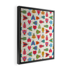 Wonderful Winged Insects - Colorful Retro Bugs Framed Canvas Print Gallery Image 2