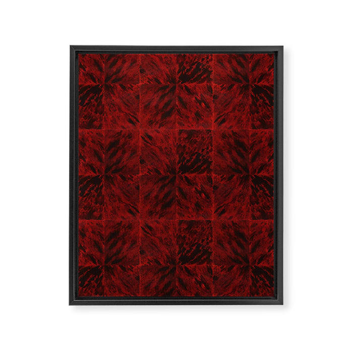 Faux Tortoiseshell 2 - Red Framed Canvas Print Gallery Image 1