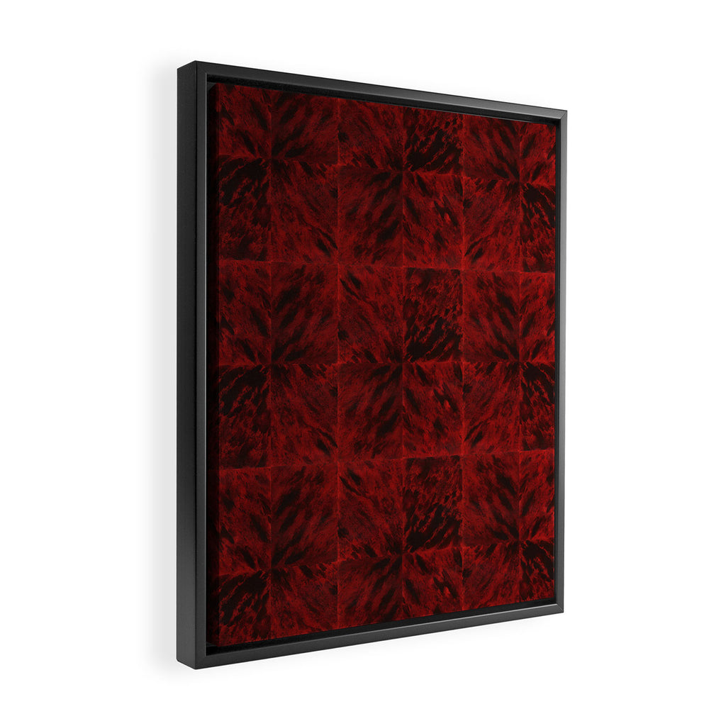 Faux Tortoiseshell 2 - Red Framed Canvas Print Gallery Image 2