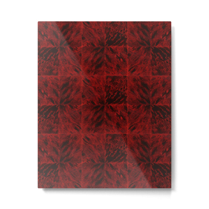 Faux Tortoiseshell 2 - Red Metal Print Gallery Image 1