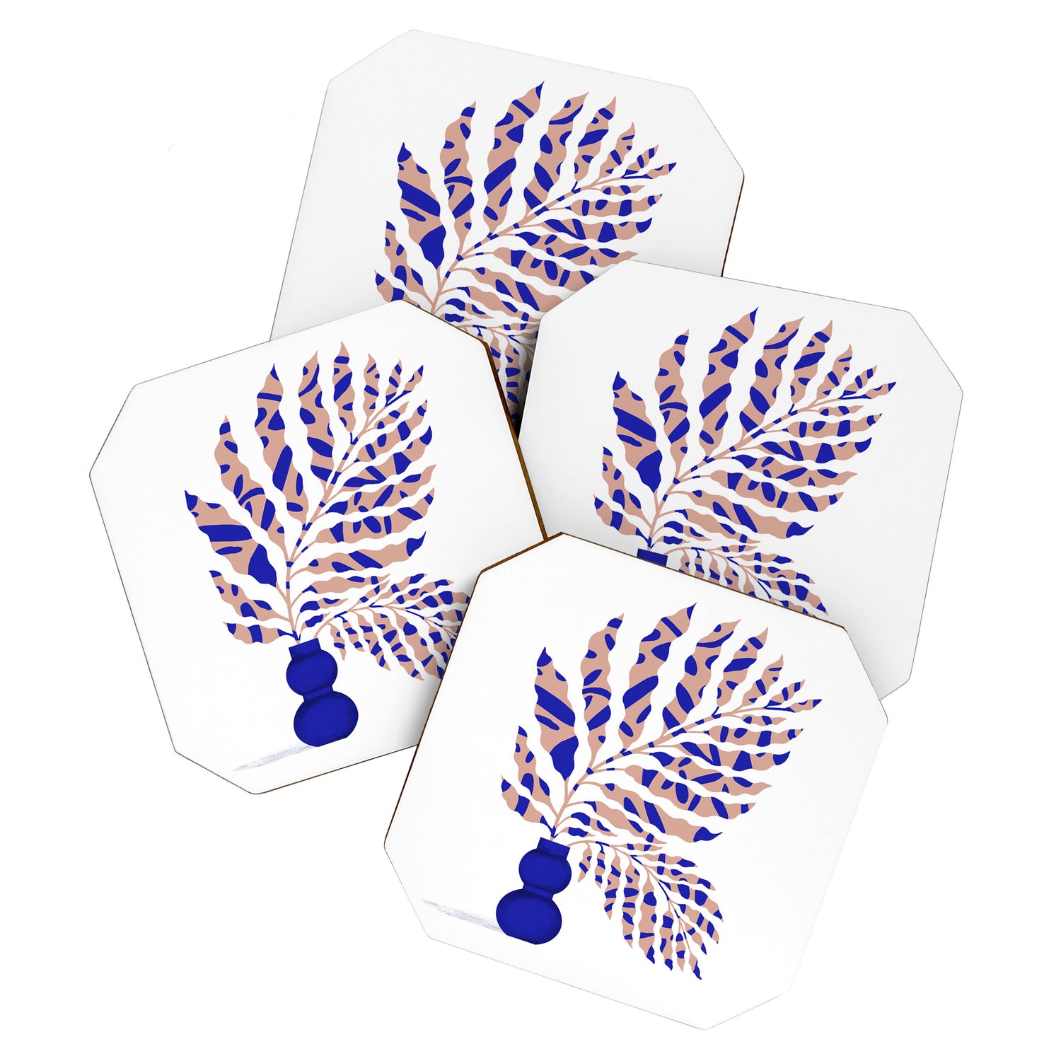 Foliage Blue Coaster Gallery Image 1