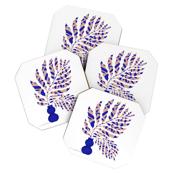 Foliage Blue Coaster Gallery Image 1