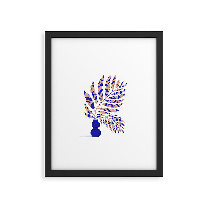 Foliage Blue Framed Art Print Gallery Image 1