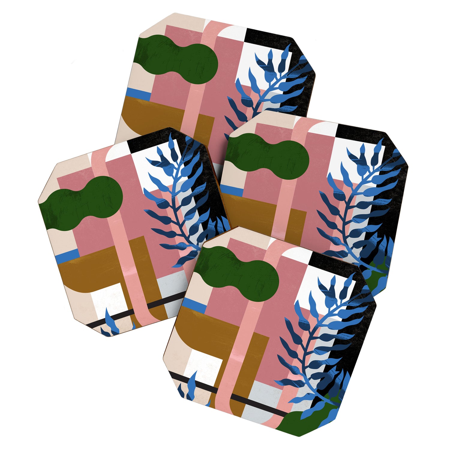 Leather Fern Coaster Gallery Image 1