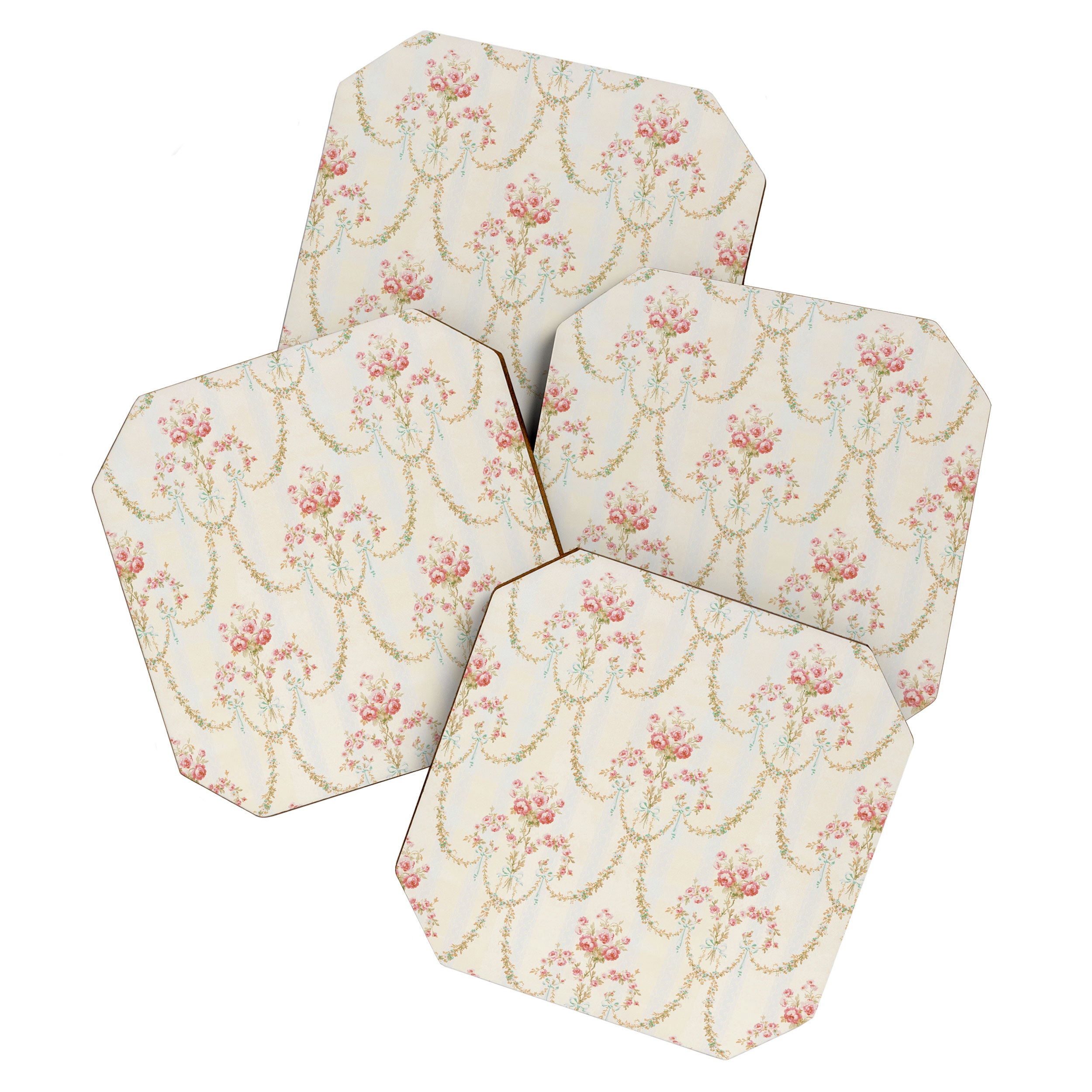 My Paris Apartment Rococo Vintage Wallpaper  Coaster Gallery Image 1