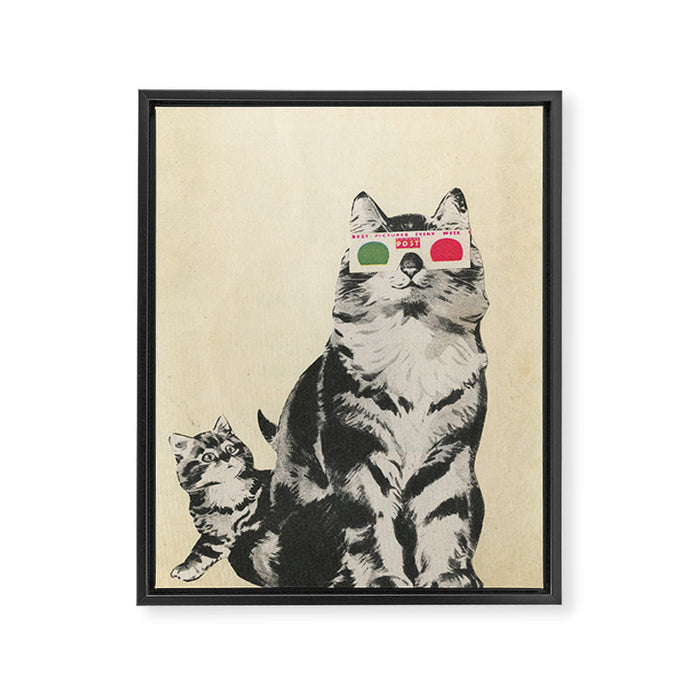 3D Glasses Framed Canvas Print Gallery Image 1