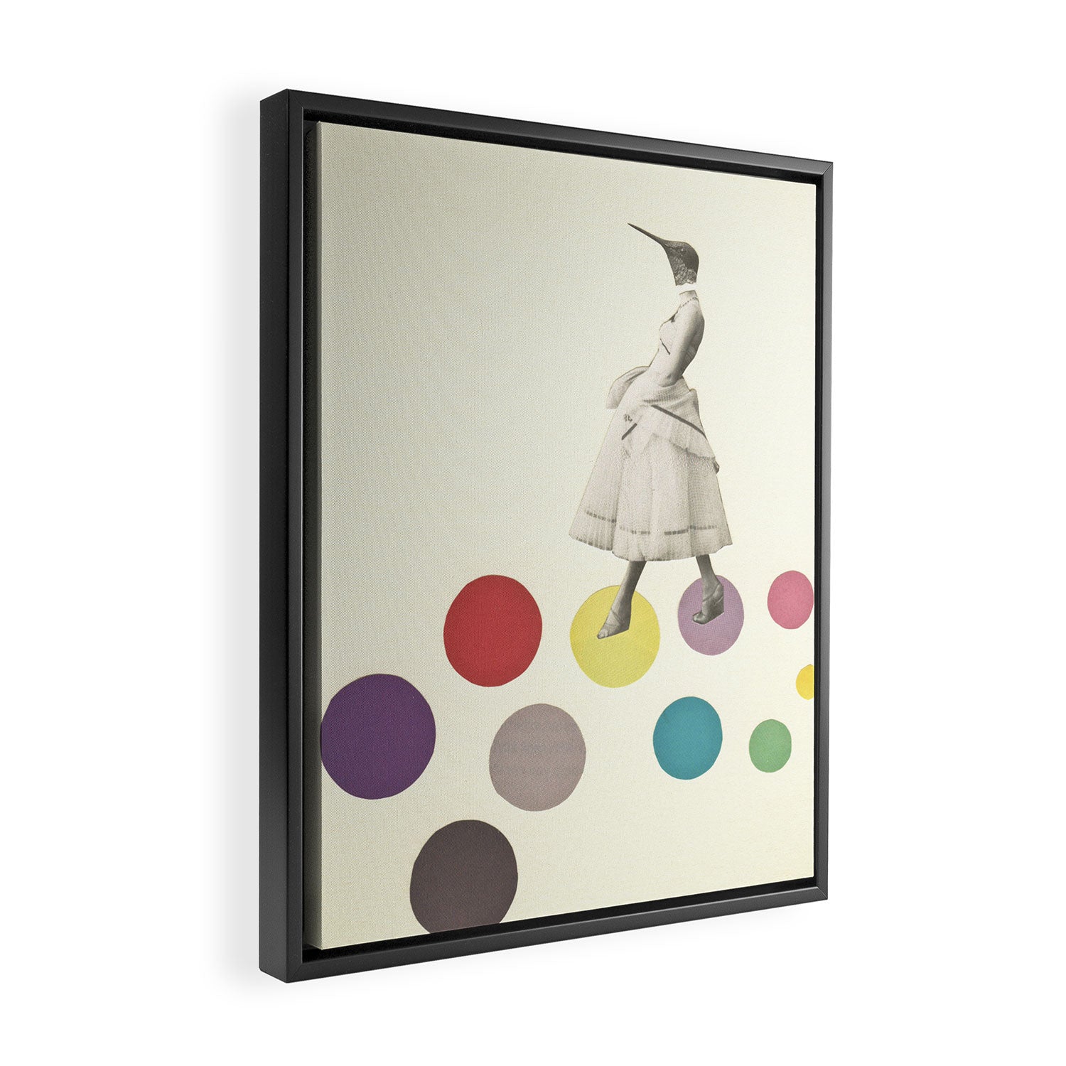 Bird Lady Framed Canvas Print Gallery Image 2
