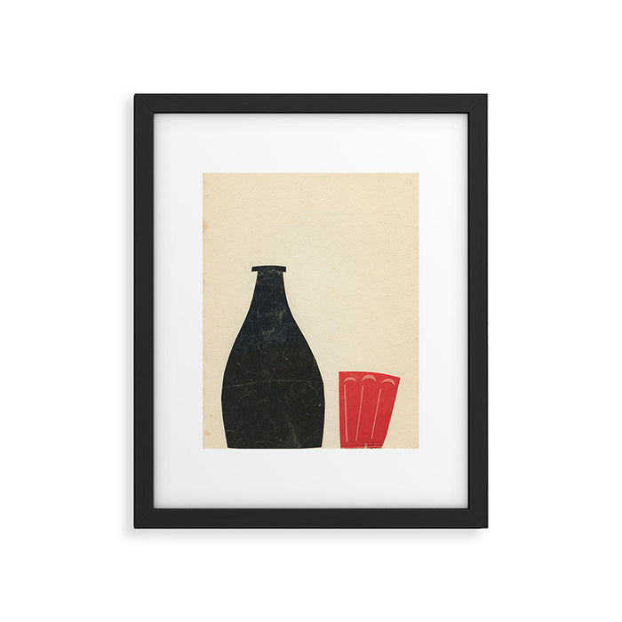 Bottle and Tumblr Framed Art Print Gallery Image 1