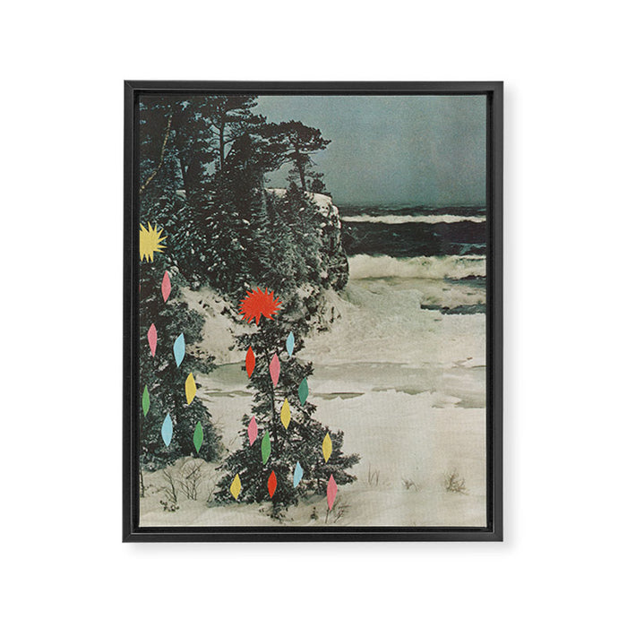 Christmas Beach Framed Canvas Print Gallery Image 1