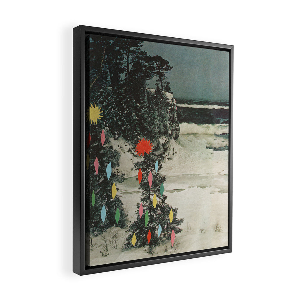 Christmas Beach Framed Canvas Print Gallery Image 2