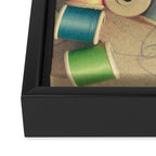 Cotton Reels Framed Canvas Print Gallery Image 3