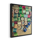 Cotton Reels Framed Canvas Print Gallery Image 2
