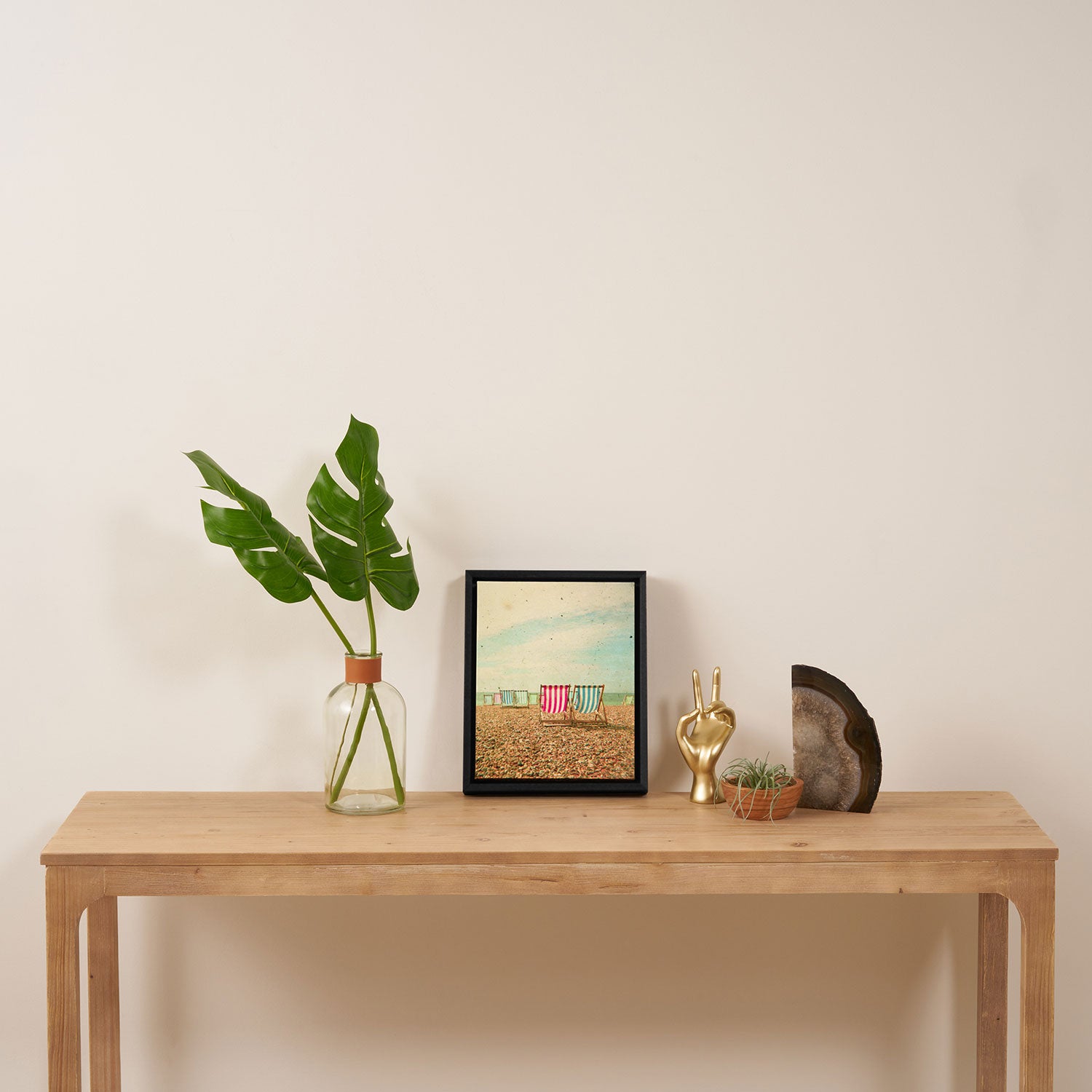 Deckchairs Framed Canvas Print Gallery Image 4