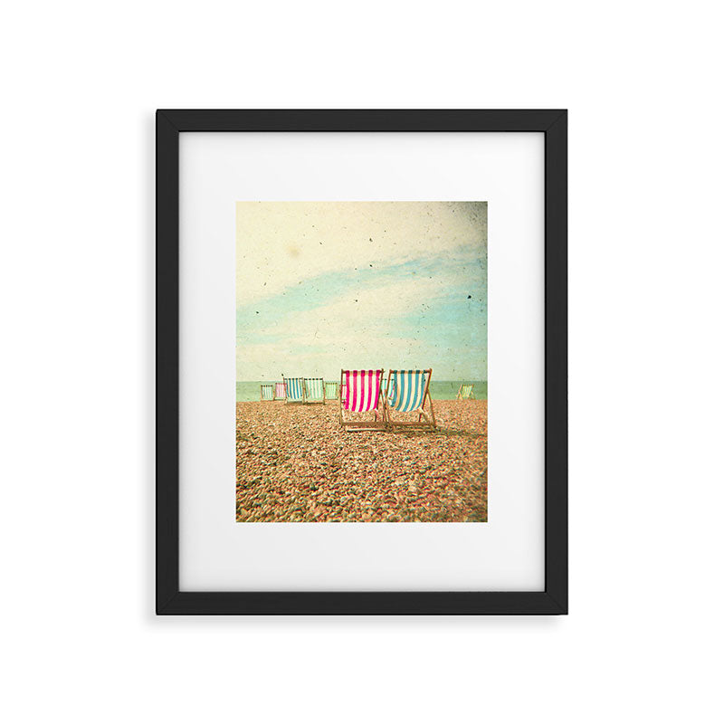 Deckchairs Framed Art Print Gallery Image 6