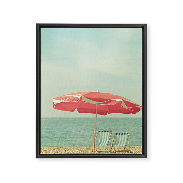 Deserted Beach Framed Canvas Print Gallery Image 1