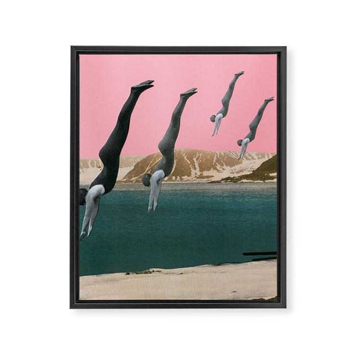 Dive Framed Canvas Print Gallery Image 1